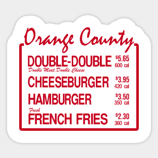 Orange County Burger Sticker